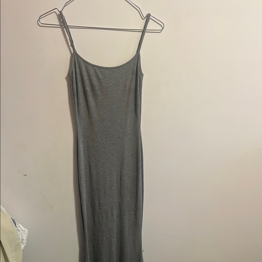 Skims Gray long slip dress
